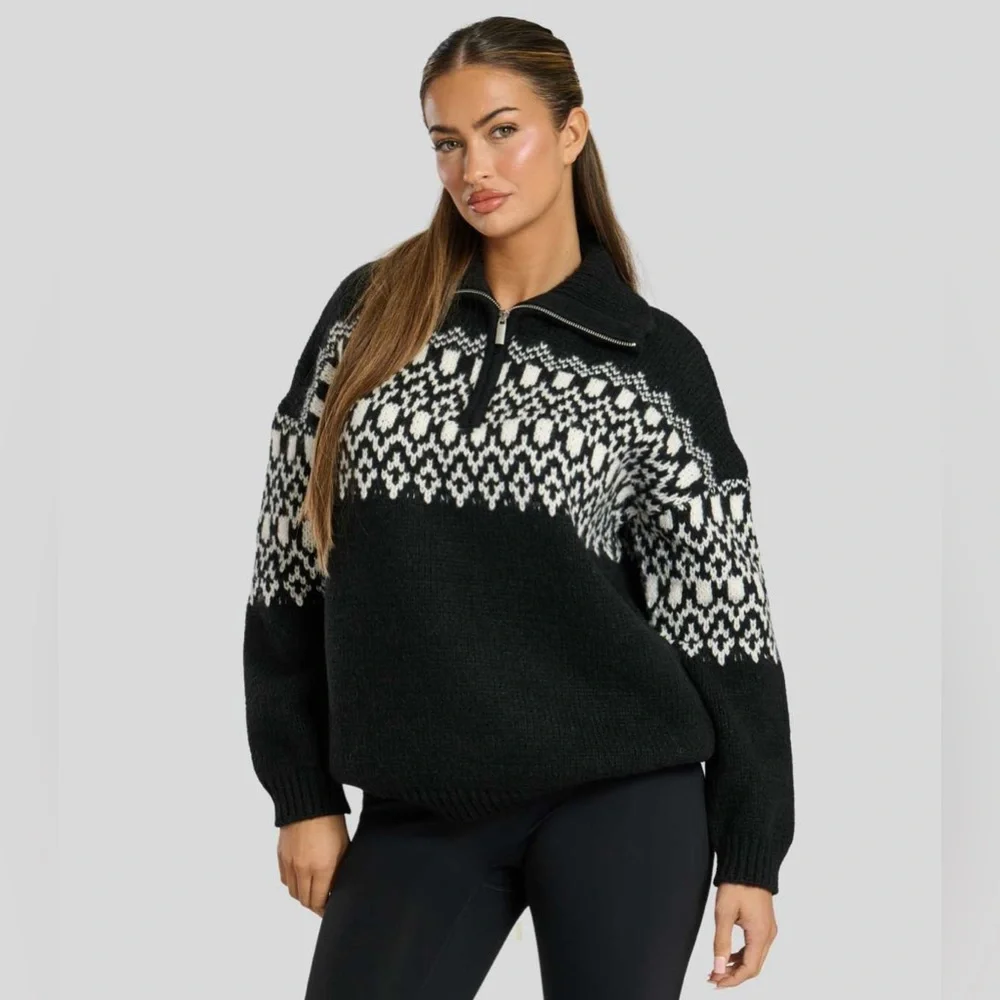 Talbots Black and White Women's Sweater - Picture 3 of 8